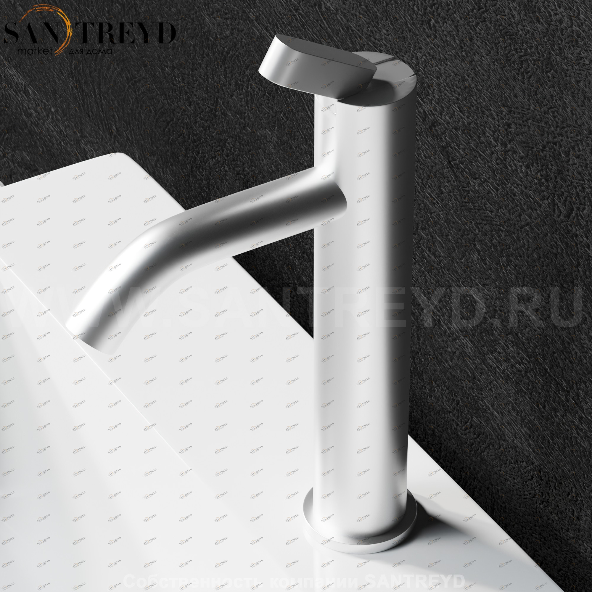 Смеситель ARUB1084SP SQUARE для раковины хромированный матовый Agape