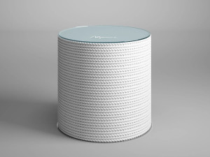 Журнальный столик из полиуретана и стекла