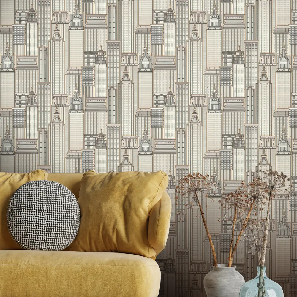 Обои флизелиновые Euro Decor Skyline белые 1.06 м 7117-00 89111888 STLM-2097111 - Вид №2