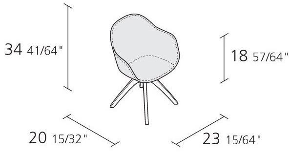 Alias Кожаное кресло с подлокотниками New lady 07b - Вид №7
