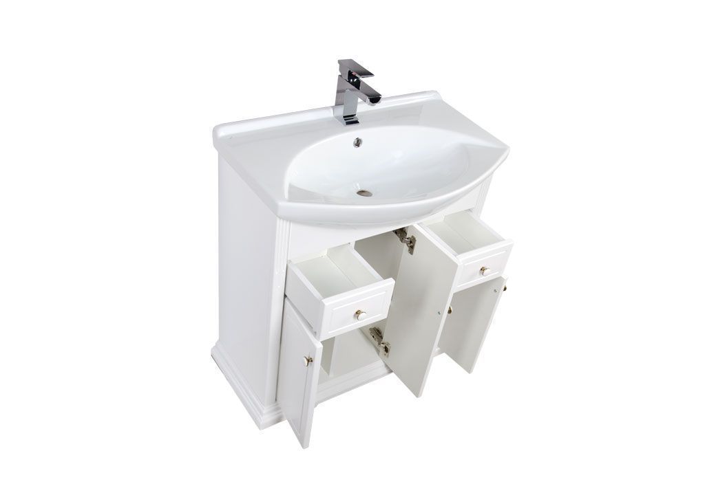 Тумба с раковиной Aquanet Лагуна 75 белый 0017529900175447 - Вид №3