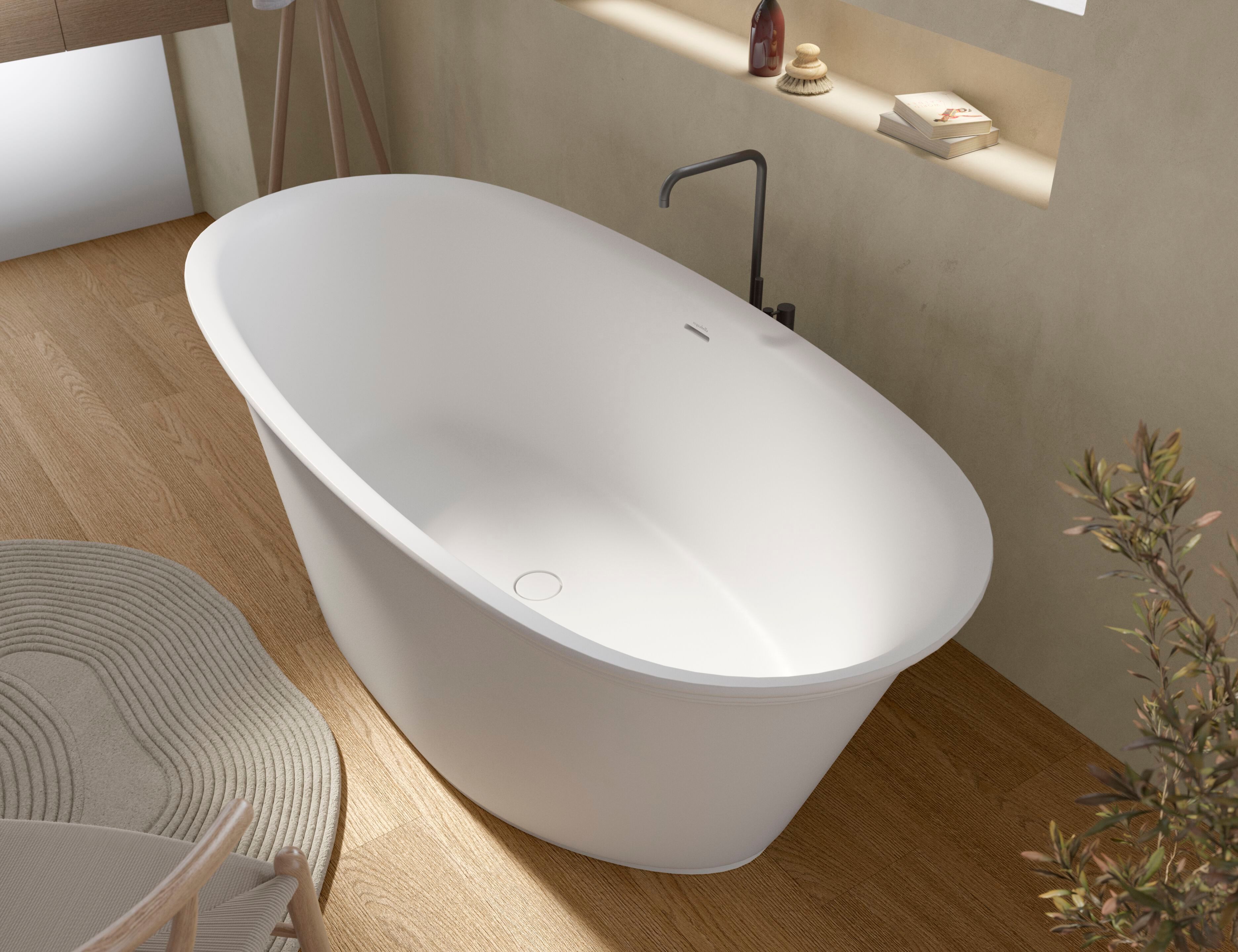 Овальная ванна в центре комнаты в Долотеке© Acquabella Acquawhite ARCH-00046196 - Вид №1