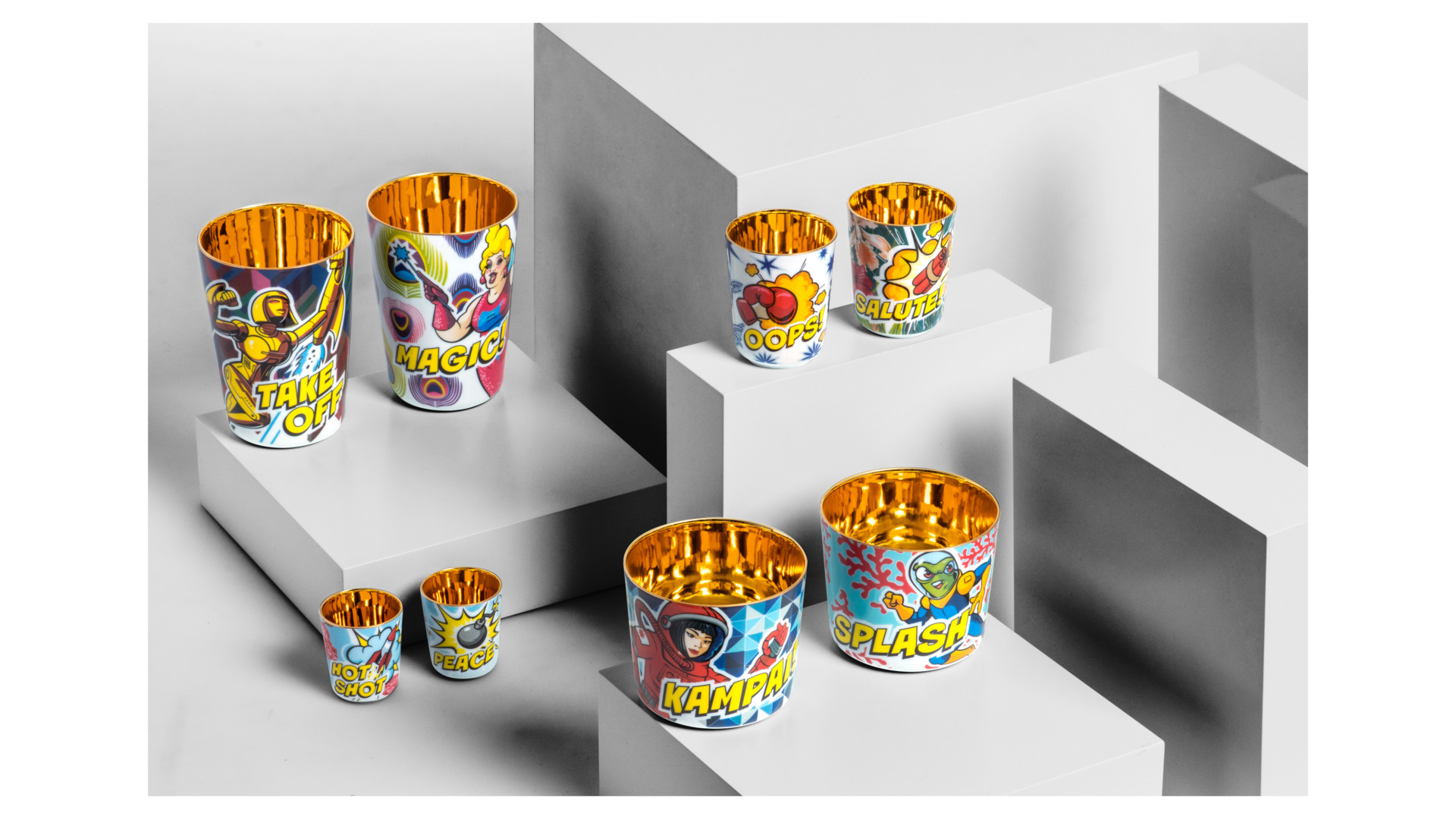 10650436 Sieger by Furstenberg Кубок для воды Sieger by Furstenberg " Глоток золота. Ангел -А" 350мл Фарфор  - Вид №1