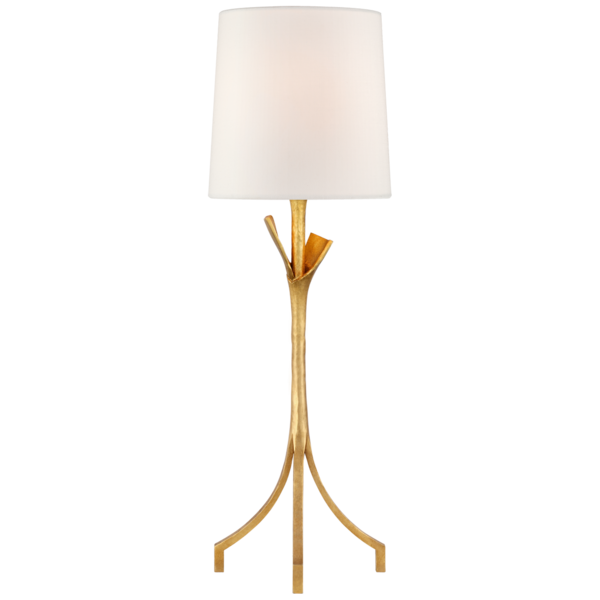 LAAR0820 Настольная лампа Fliana в позолоте с льняным абажуром ijlbrown 