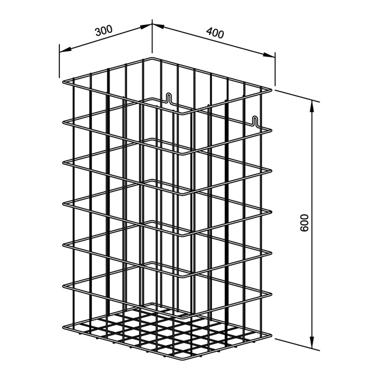 922116 Корзина для мусора с пластиковым покрытием WP150-2 WAGNER_EWAR Wagner Ewar  - Вид №1
