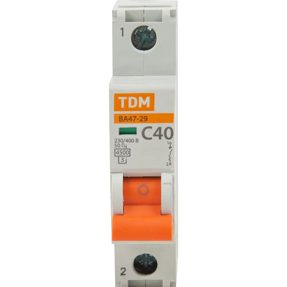 Автоматический выключатель TDM Electric ВА47-29 C40A для защиты электросетей 84399487 STLM-0049260 - Вид №1