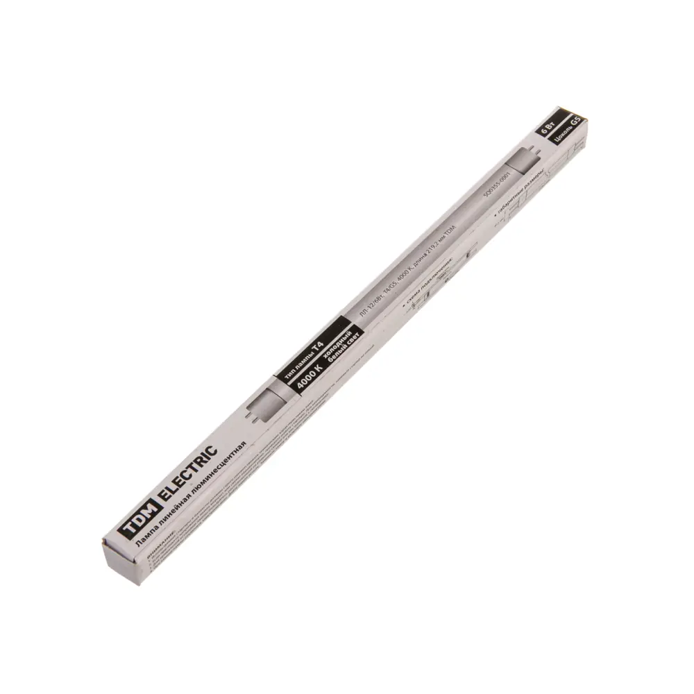 Лампа люминесцентная TDM T4 219 мм 6 Вт свет дневной 15650399 STLM-2012157 TDM ELECTRIC  - Вид №1