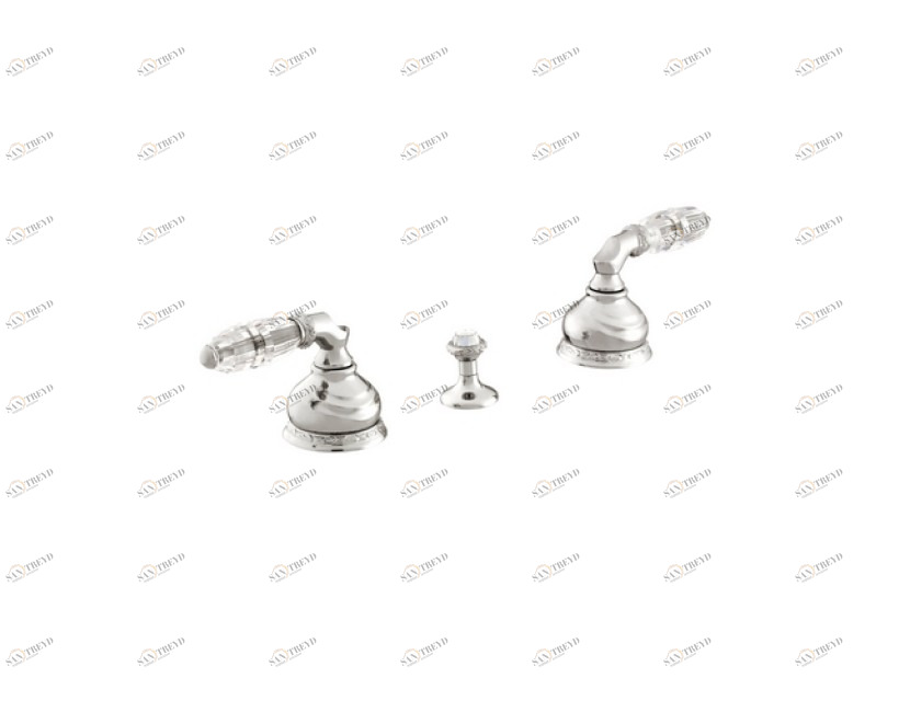 041622.B00.50 Биде с тремя отверстиями и кристаллами сваровски Яркий хром Mestre Austral