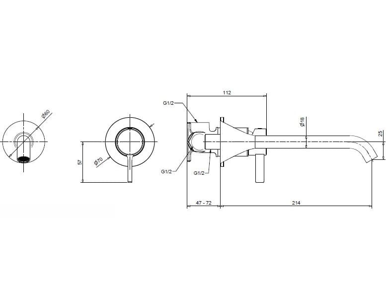 Смеситель для раковины из хромированной латуни Bugnatese Orion ARCH-00093839 - Вид №2