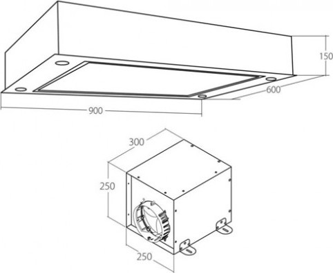 1217329 Вытяжка островная Akpo WK-9 Manado серебристый/черный STDN-0128692 - Вид №13