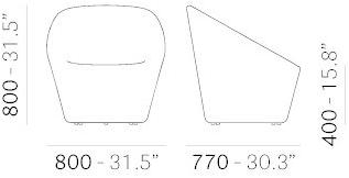 Pedrali Кресло с обивкой из ткани с подлокотниками Log 366 - Вид №15