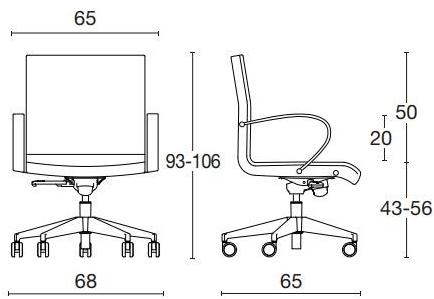 Diemme Офисное кресло из кожи с 5-ю спицами и подлокотниками Venus sun-id-1450064 - Вид №7