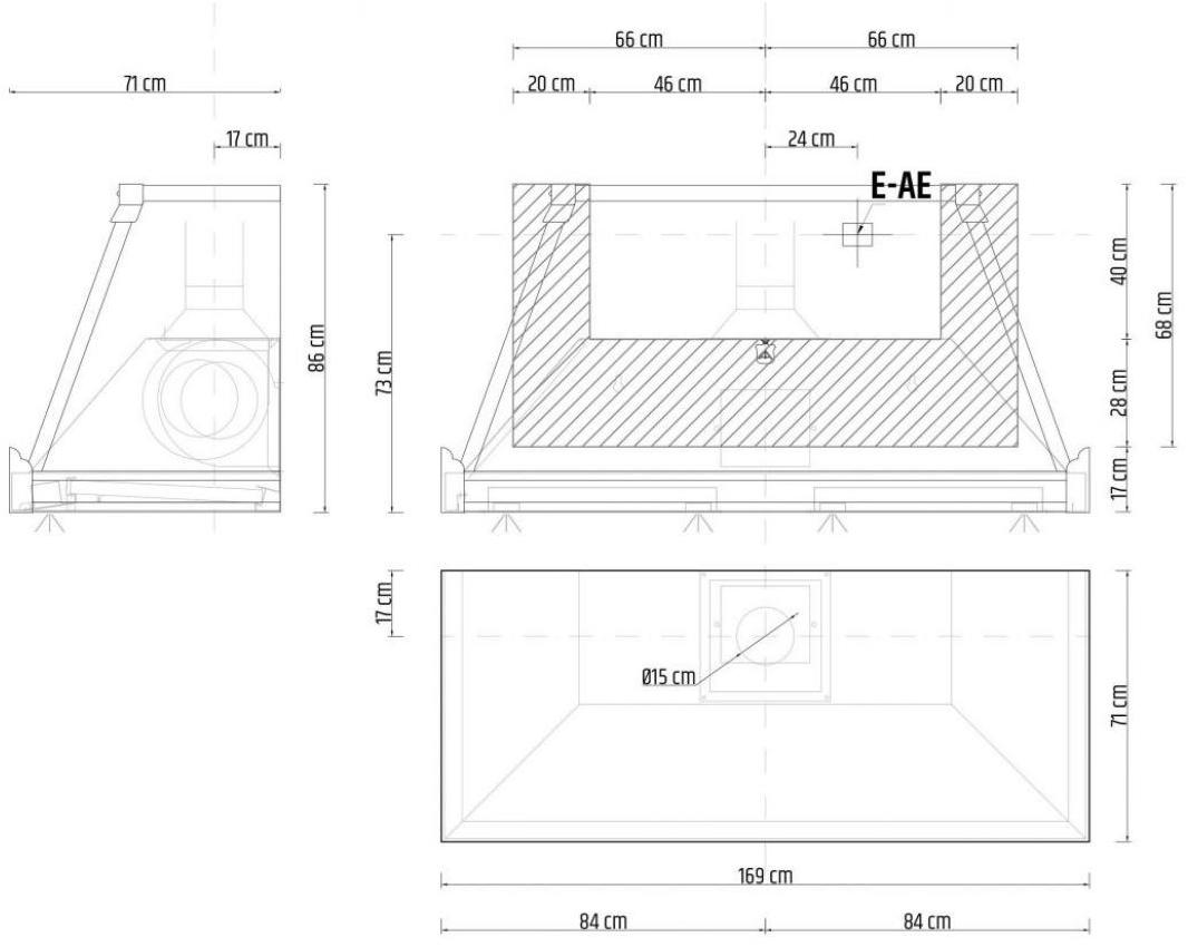 Профессиональная настенная медная вытяжка со встроенной подсветкой Santreyd sun-id-1433363 - Вид №3