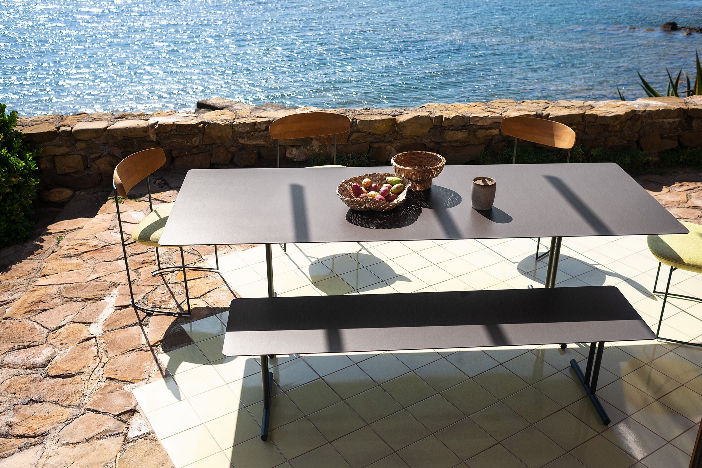 Садовая скамейка из HPL и металла Potocco Graphic ARCH-00033306 - Вид №4