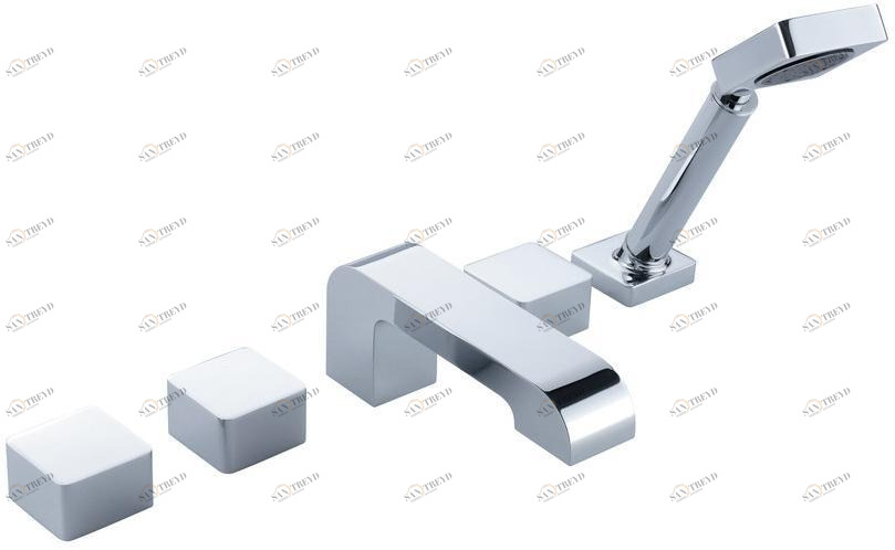 JUSTIME Комплект для ванны из хромированной латуни с 5 отверстиями и ручным душем Dragon sun-id-1353954