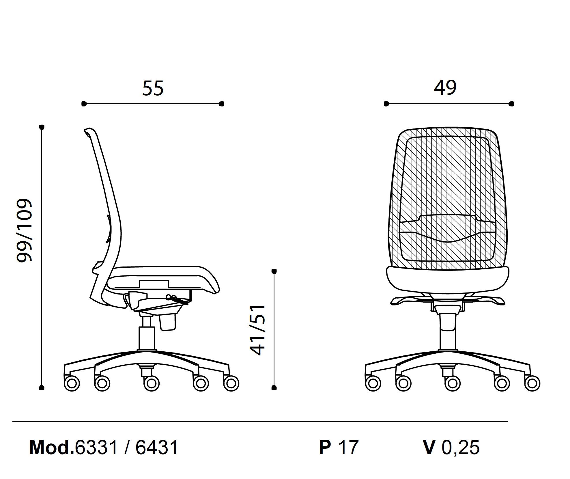 Вращающееся офисное кресло Ares Line Paddle ARCH-00127183 - Вид №2
