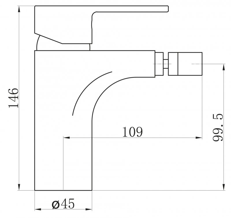 Смеситель для биде LOYD LOY-BD-CRM BELBAGNO  - Вид №1