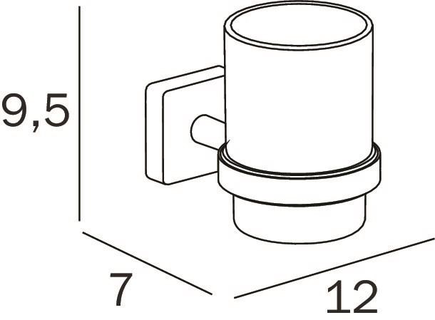 INDA® Настенный держатель зубных щеток из матового стекла Forum quadra A30100 - Вид №1