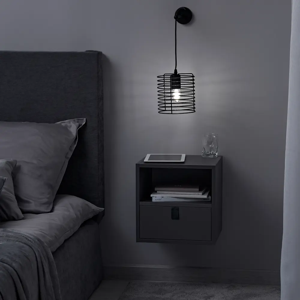 Настенный светильник бра Vitaluce Vakero black 1 лампа 3м² Е27 цвет черный матовый STLM-2133674 - Вид №9