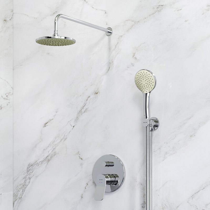 FB85A1RH00 набор: см-ль д/в/душа верхний душ 220 мм держатель д/верхн.душа душ.набор (ручн AM.PM X-Joy  - Вид №1