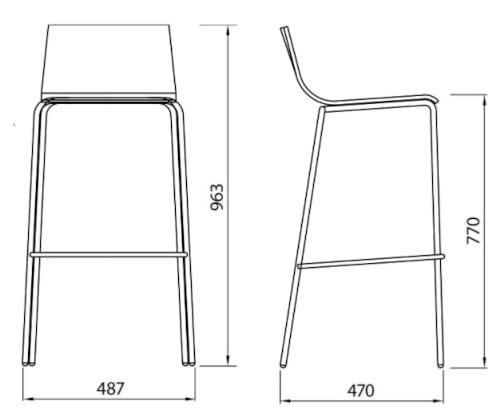 Штабелируемый стул из стали и дерева ALMA DESIGN Anouk ARCH-00078689 - Вид №4