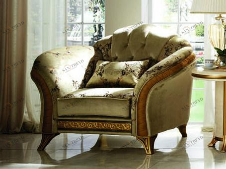 Arredoclassic Кресло с мягкой обивкой из классической ткани с подлокотниками Melodia sun-id-1481102