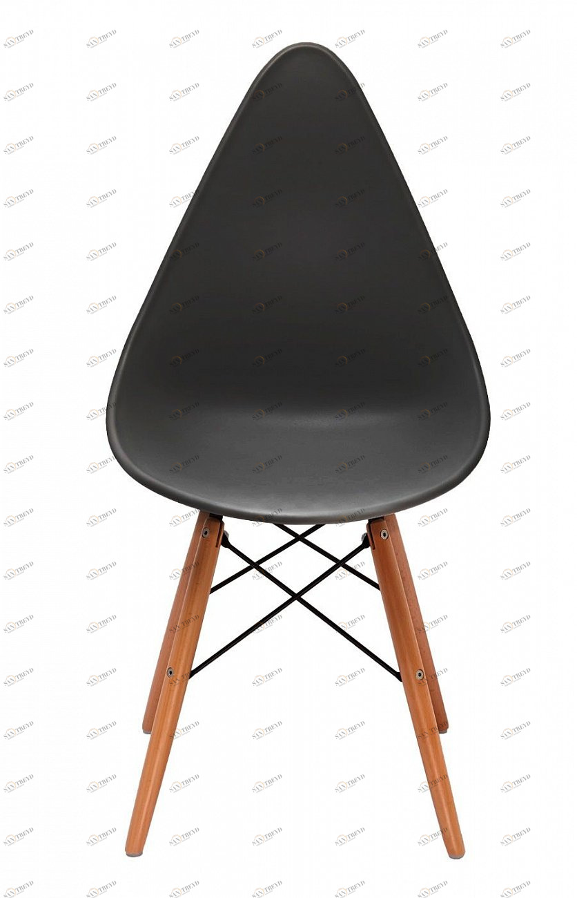 Стул с деревянными ножками темно-серый Drop BRADEX HOME  00-3973891 Черный 