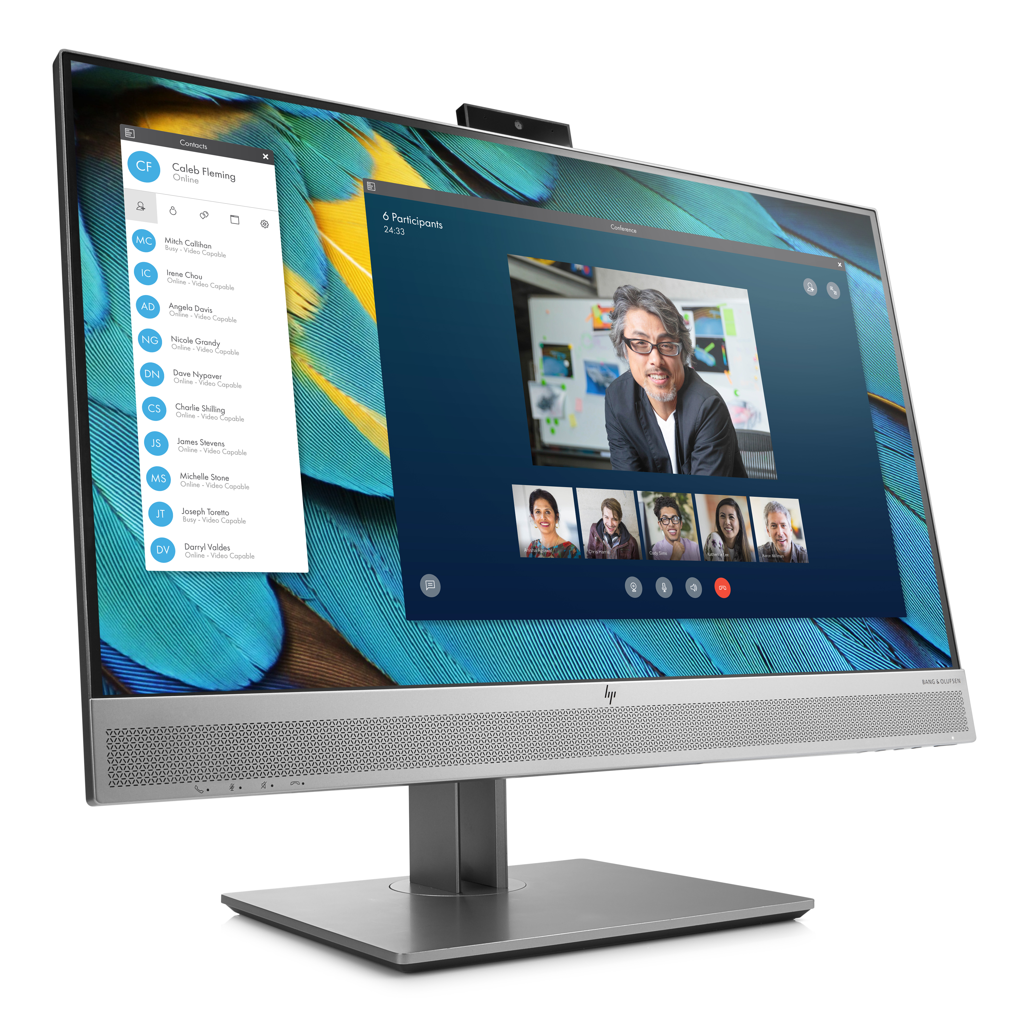 1FH48AA#ABB elitedisplay e243m monitor 23.8" ips micro edge, led backlit 178 / 178 250nits 1920 x 1080 1000:1 dp hdmi vga usb2.0*3 аудио in 2x2w webcam 720p 2x2w 3-3-0y (repl m1p00aa) HP HP EliteDisplay Santreyd  - Вид №3