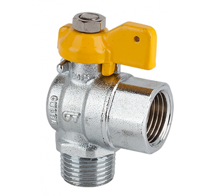 GENEBRE 3555 04 Кран шаровой угловой для газа, M-F  - Вид №1