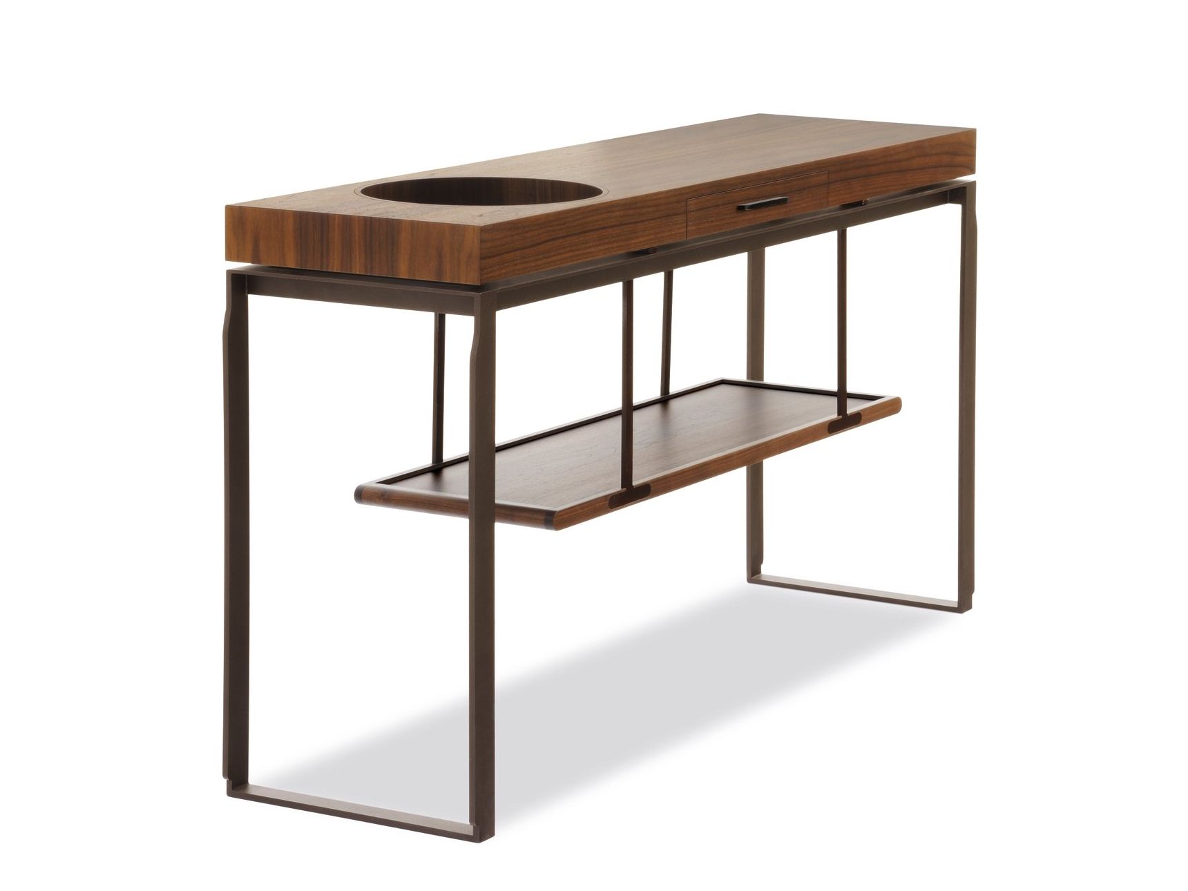 Деревянная прямоугольная консоль с ящиками Giorgetti Aei ARCH-00030133 - Вид №1