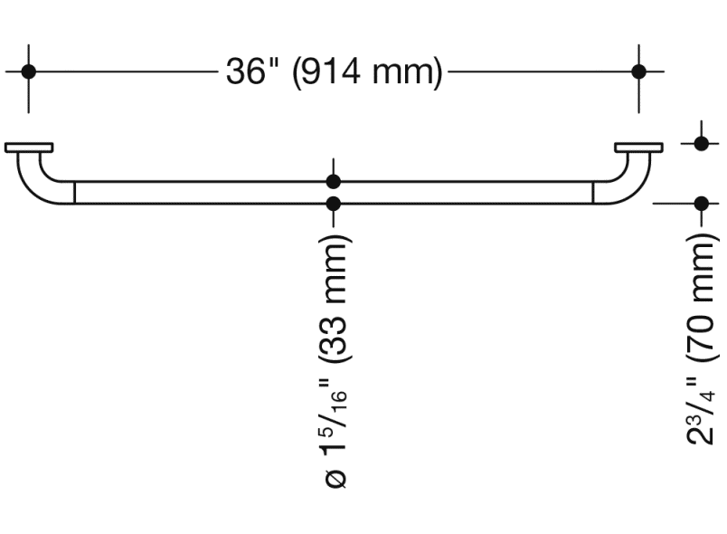 801.36US150 ручка для захвата HEWI USA Produkte  - Вид №2