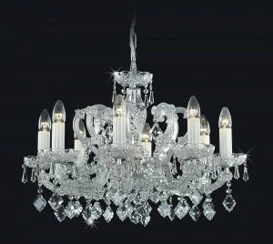Traditional bathrooms Хрустальная люстра MARIA 8 рожков из BOHEMIAN CUT CRYSTAL TB-KL-01-008