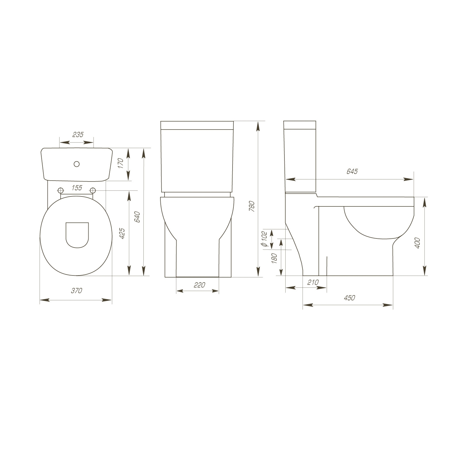 Омега Компакт унитаз с бачком Белый KIROVIT Омега Россия - Вид №1