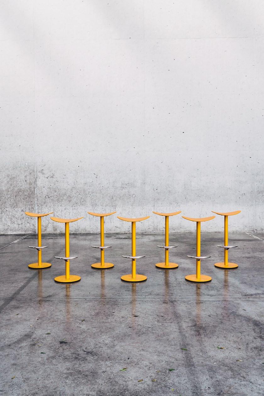 ENEA Высокий табурет из стали и сиденья из полипропилена Coma sun-id-1413337 - Вид №5