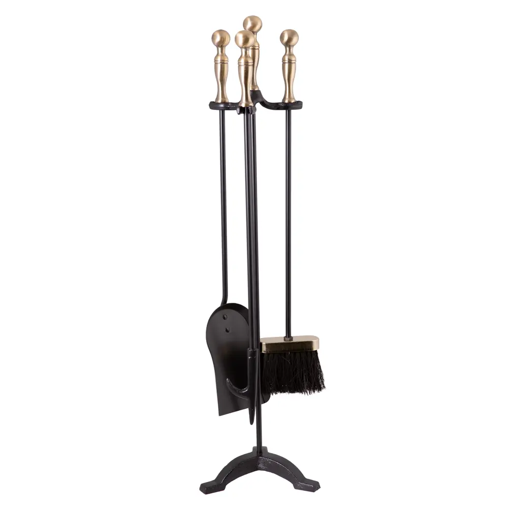 Набор каминный чугунный 3 предмета T41111AK цвет черный/античная бронза 87520627 STLM-2031695 Santreyd 