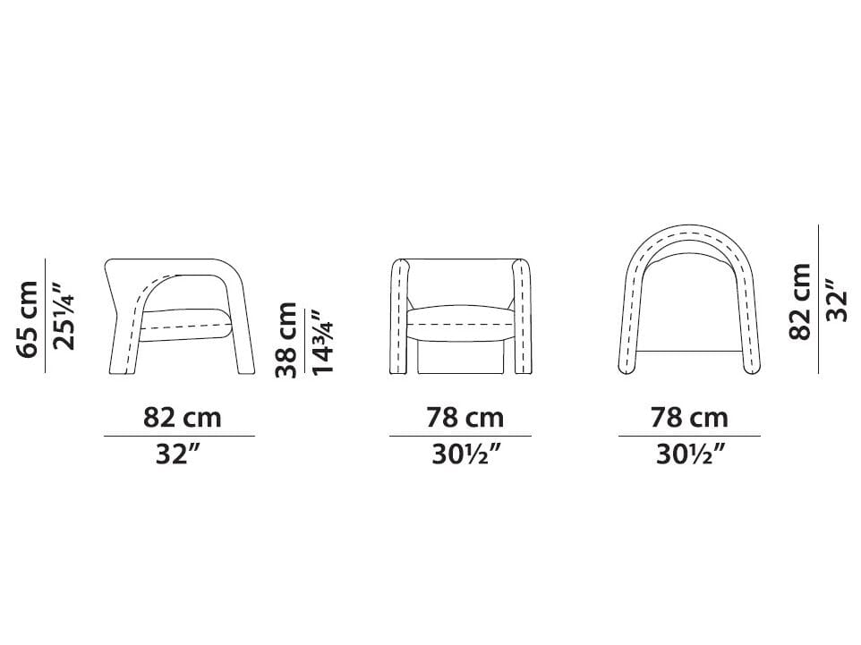 Кресло из нубука с подлокотниками Baxter AIMÉE ARCH-00080078 - Вид №5