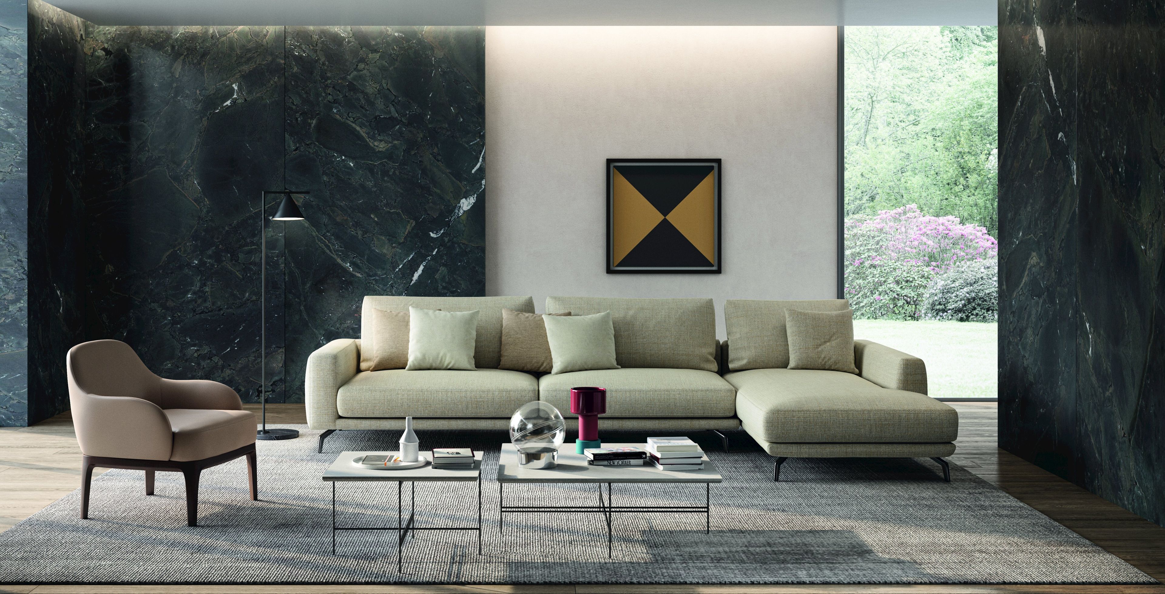 Угловой диван из ткани Marac Лион ARCH-00028141 - Вид №2