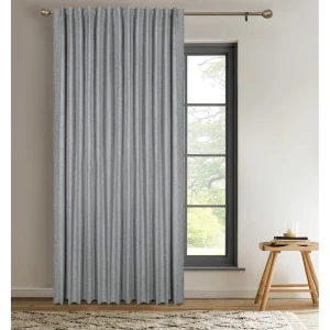 Штора на ленте Мари 200x270 см цвет темно-серый