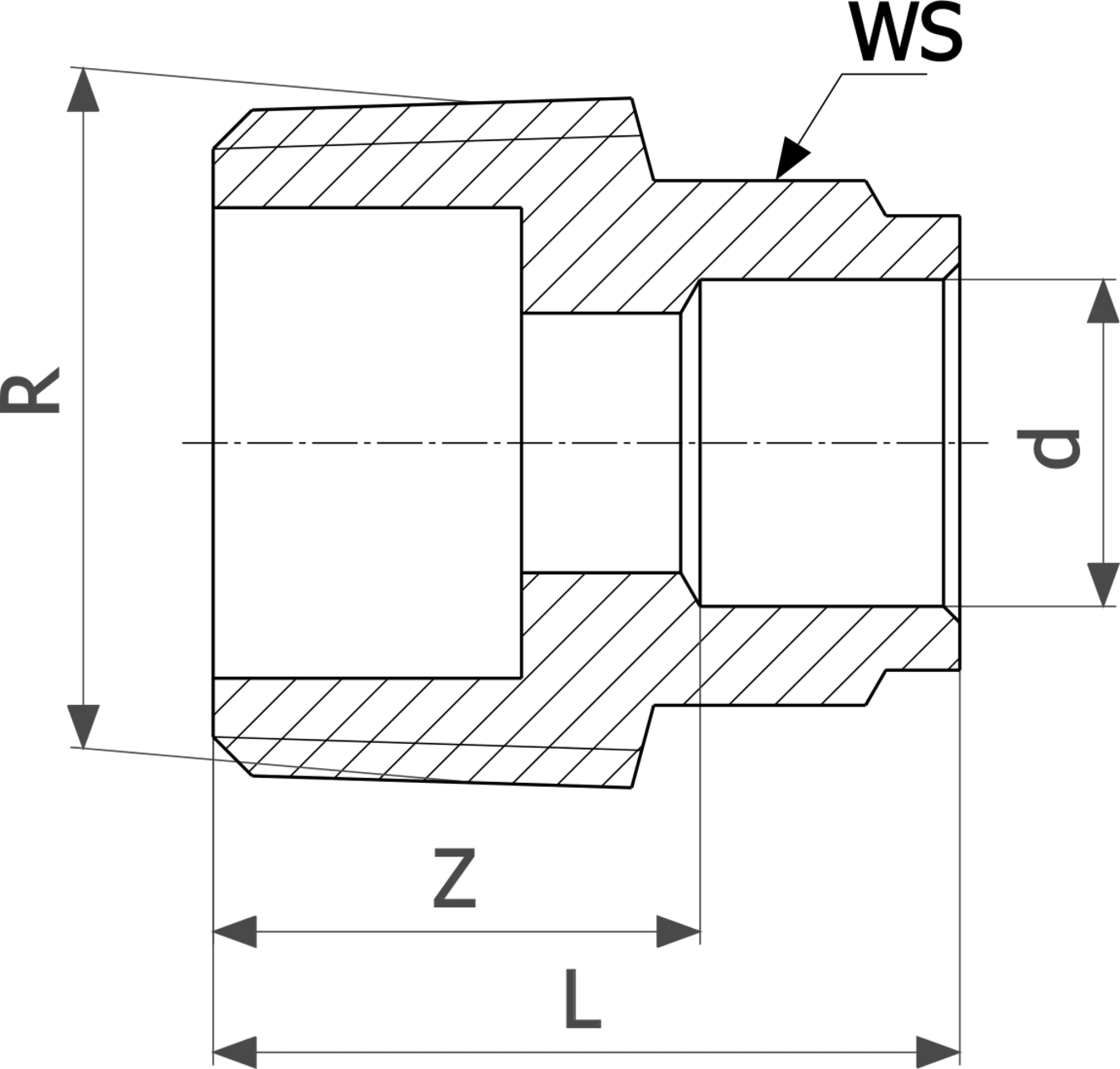 112 400 Модель 94243G Трубопроводные системы  Фитинги для пайки  Переходники/​переходные угольники Santreyd  - Вид №3
