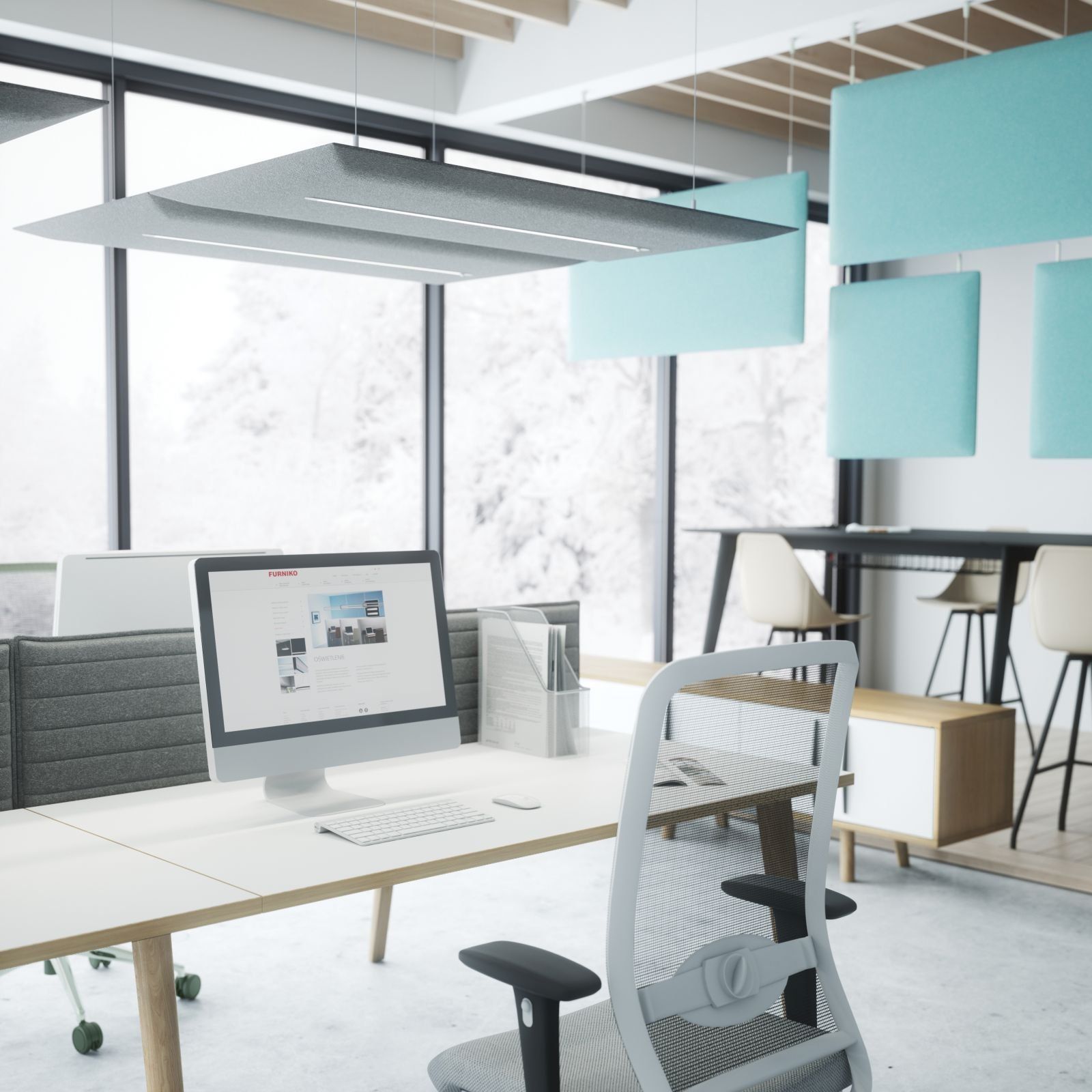 Акустическая подвесная панель из ткани FURNIKO Hush Pads ARCH-00152983 - Вид №1