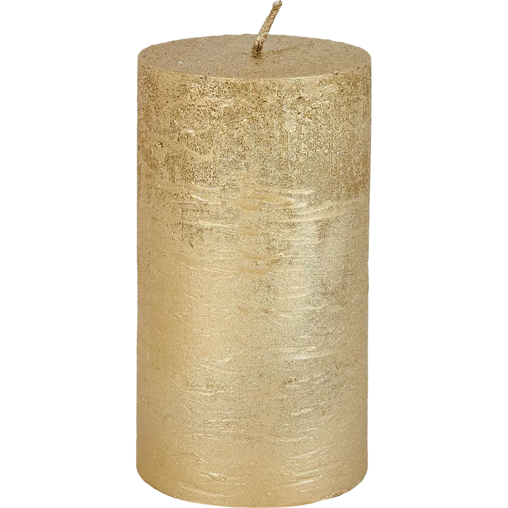 Santreyd: Декоративная свеча-столбик «Рустик» в золотистом оттенке 83305492 STLM-0040298