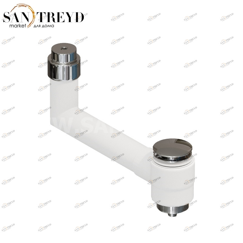 VA031 Сливной комплект с переливом Globo 50 см цвет Хромированный Globo DISPLAY Италия Ceramica Globo