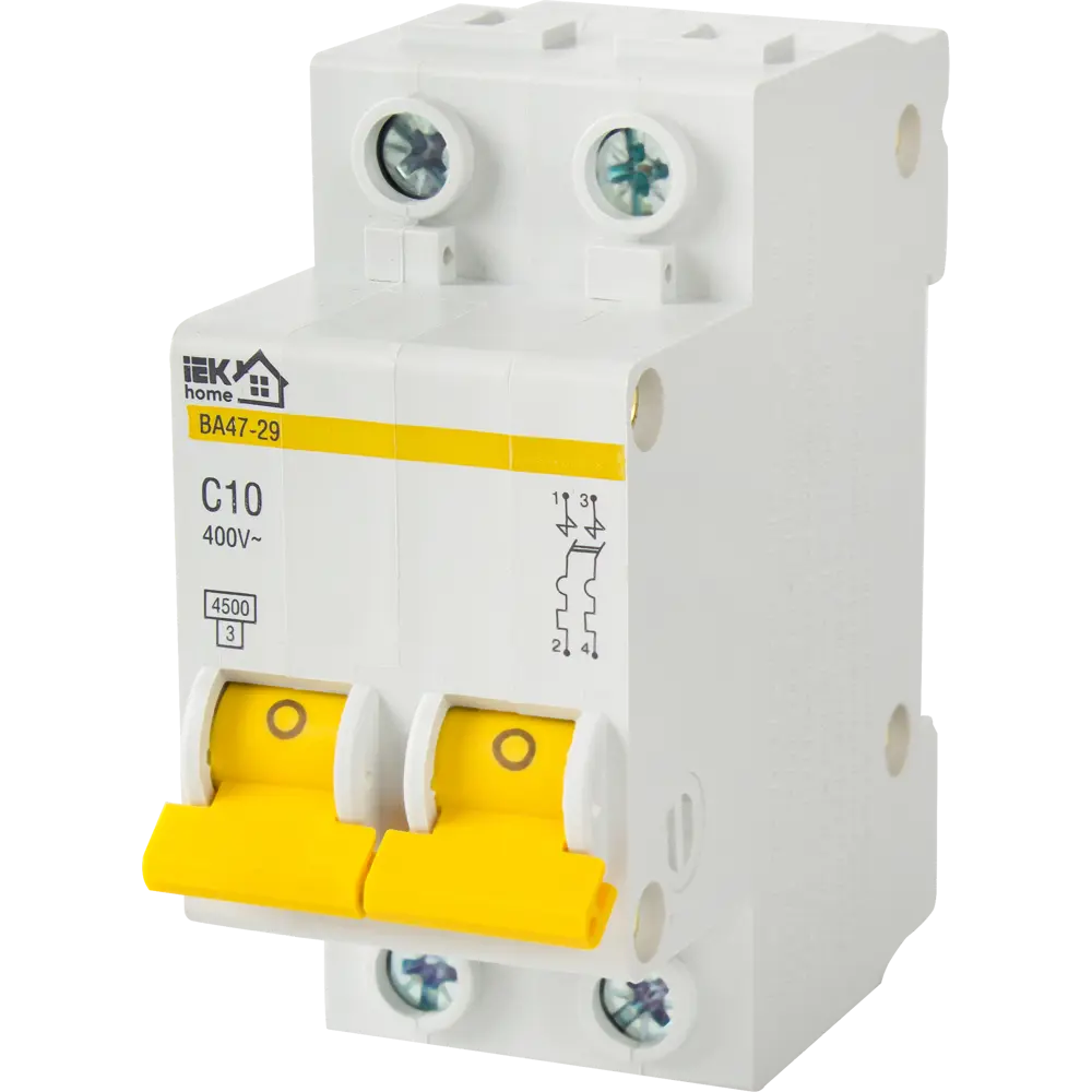 Автоматический выключатель IEK Home ВА47-29 на 10А для защиты электросетей 18072352 STLM-0009400