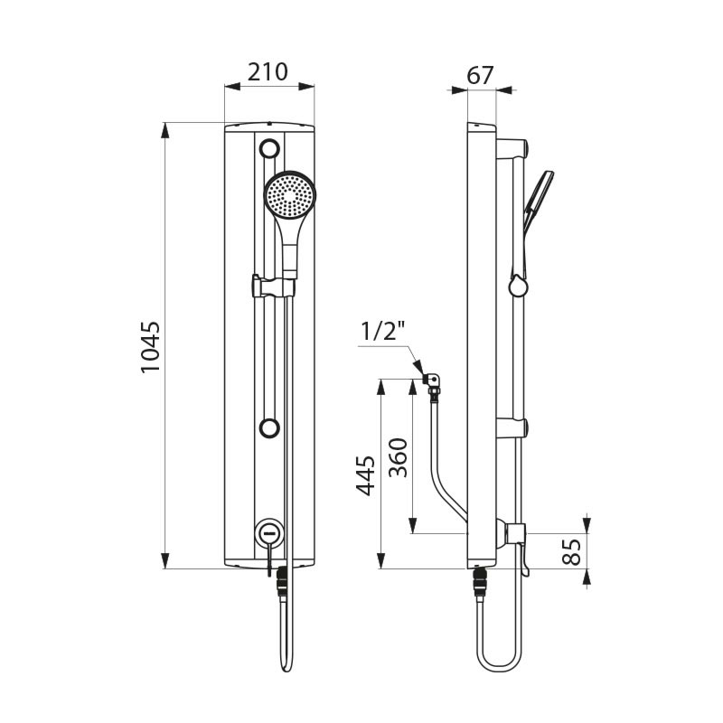 H9635 Душевая панель SECURITHERM DELABIE  - Вид №1
