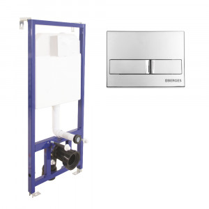 040213 Инсталляция BERGES для скрытого монтажа NOVUM L3 с кнопкой хром глянец  Berges NOVUM L5