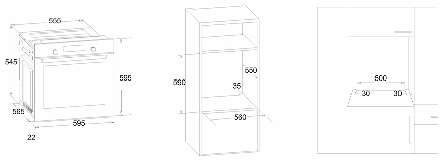 8189997 Электрический духовой шкаф Simfer B6EW56016 белый STDN-0036450 - Вид №10