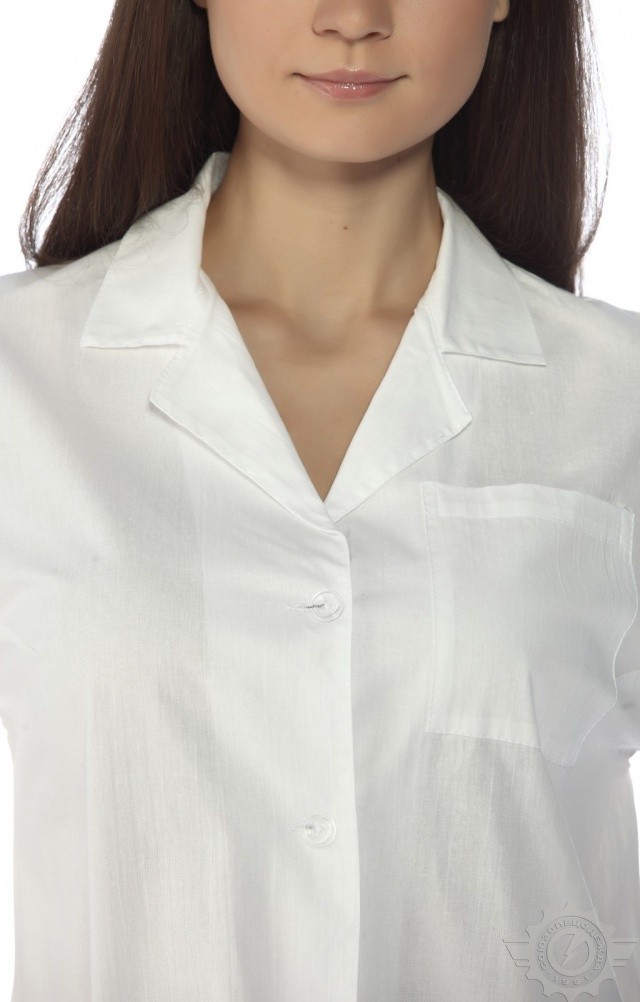 61694 Халат женский белый  Медицинская одежда  размер 52-54/170-176 Спецодежда  - Вид №4