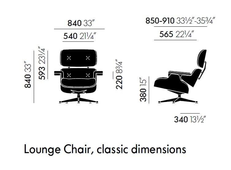 Кожаное вращающееся кресло с подлокотниками VITRA Eames Lounge Chair ARCH-00109556 - Вид №17