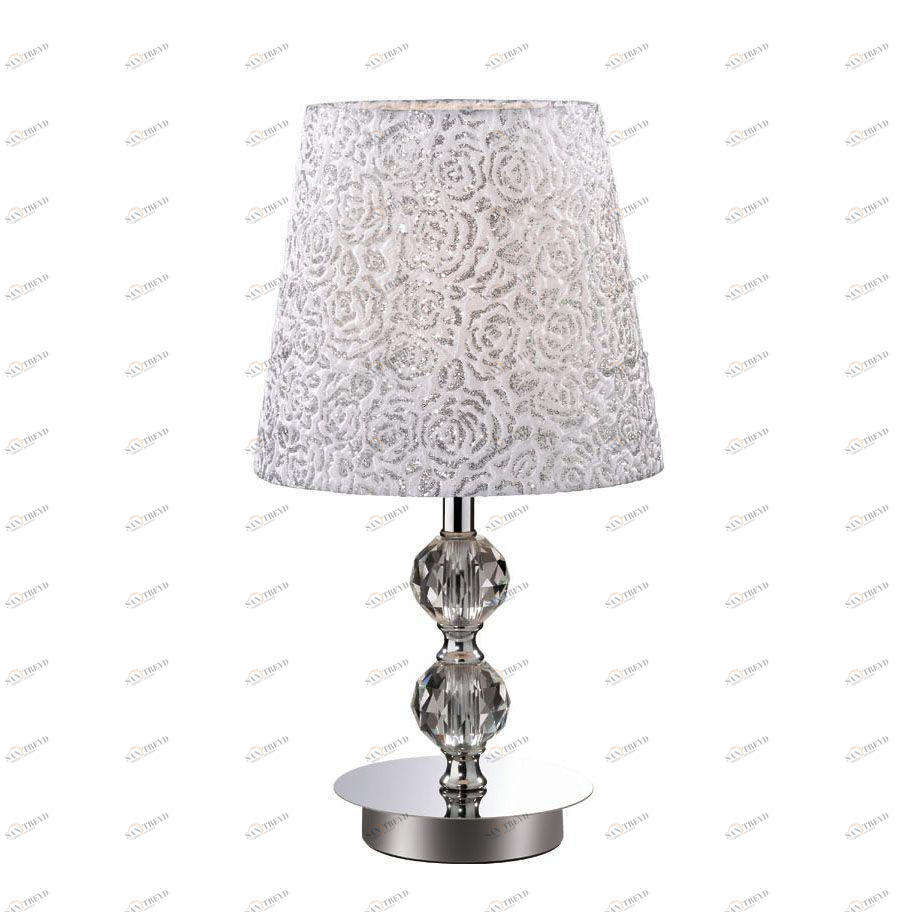 Настольная лампа Ideal Lux Le Roy TL1 Small IDEAL LUX ИНТЕРЬЕРНЫЕ 080755 Белый;серебро 