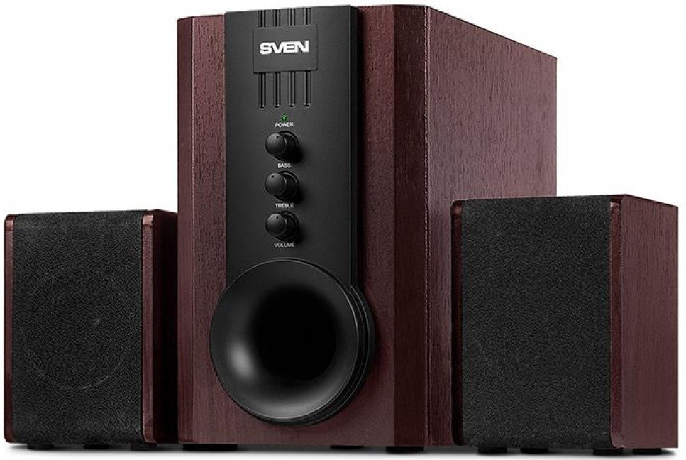 SV-0130821DW Колонки ( с сабвуфером)ас sps-821 (40 вт), тёмное дерево/чёрный Sven Santreyd 